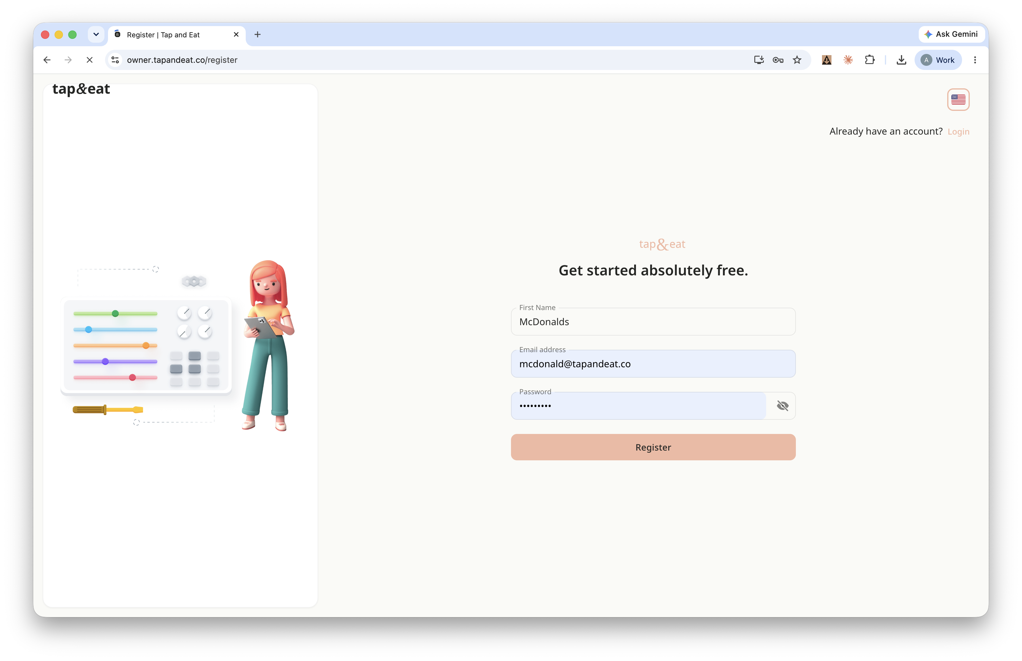 Register & log in | التسجيل وتسجيل الدخول